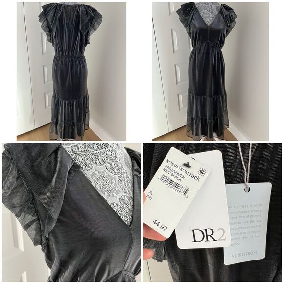 NWT DR2 by Daniel Rainn Layered Chiffon Dress - Picture 1 of 6